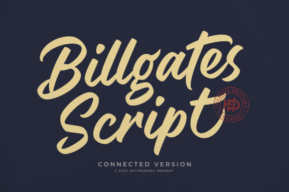 Billgates Script Font: A Vintage Typography for Creative Products
