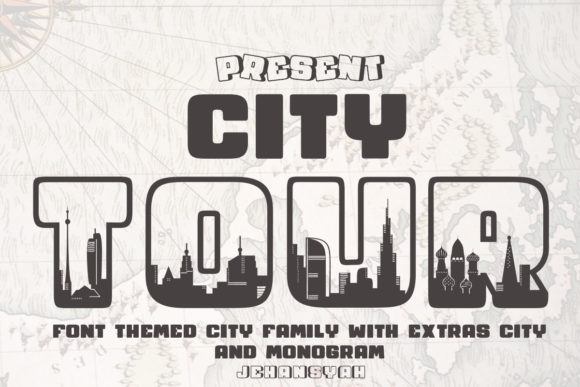 City Tour Font: A Global Display Typeface for Crafters