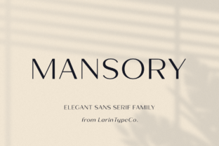 Mansory Font: A Gorgeous Sans Serif for Modern Marketing